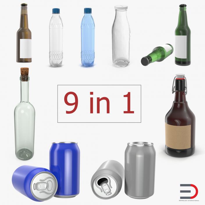 3D model Bottles Collection 4