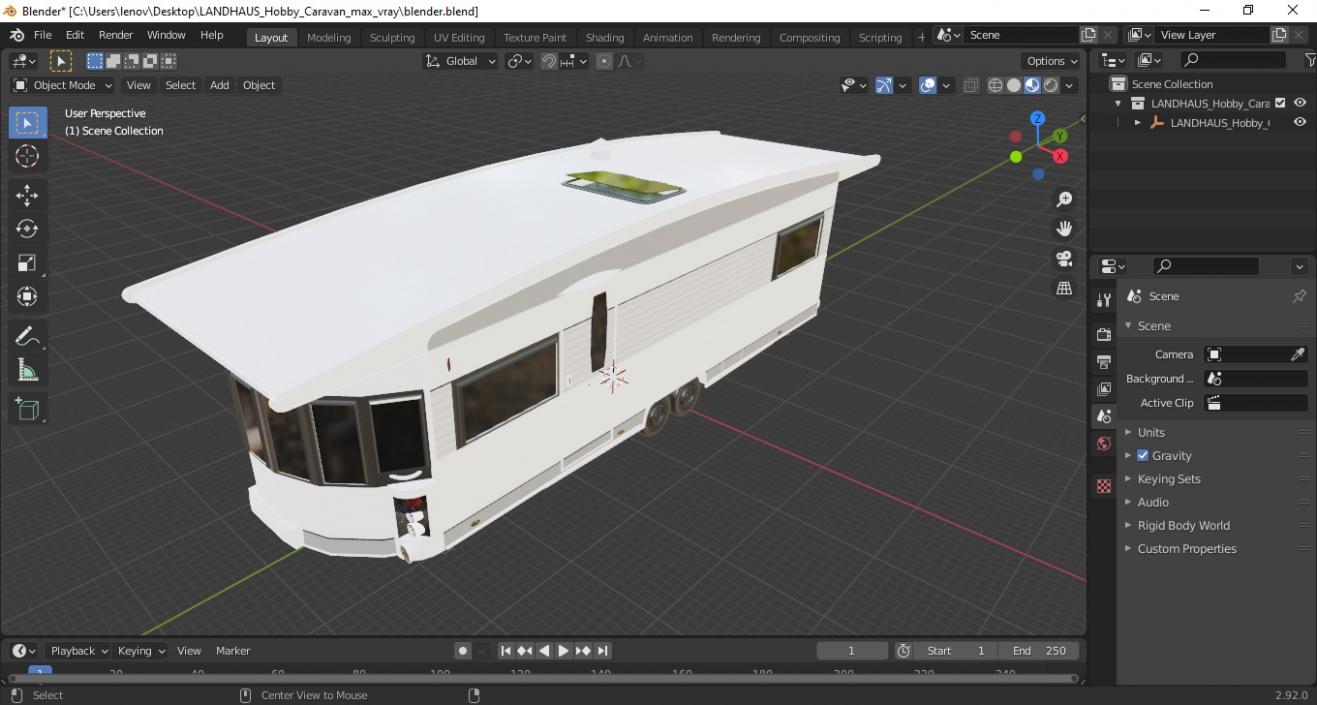 LANDHAUS Hobby Caravan 3D