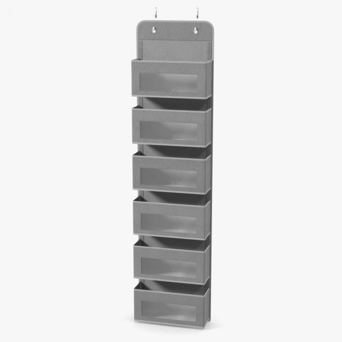 Wall Mount Pocket Organizer Gray 3D