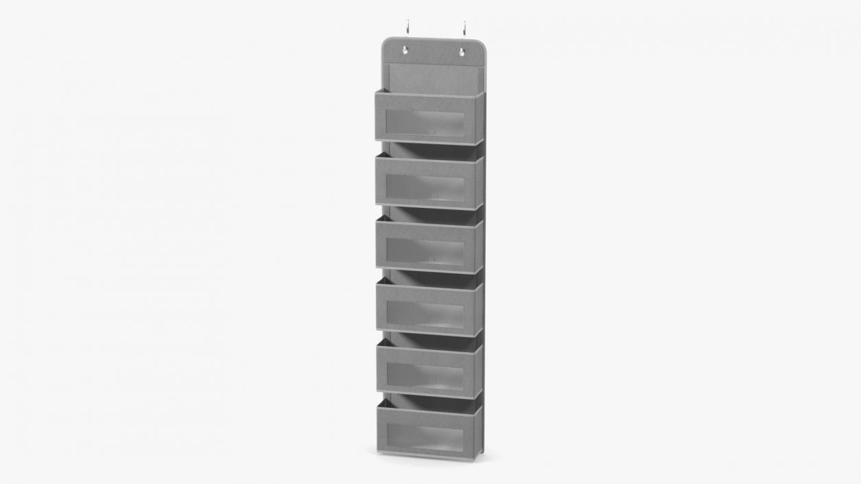 Wall Mount Pocket Organizer Gray 3D