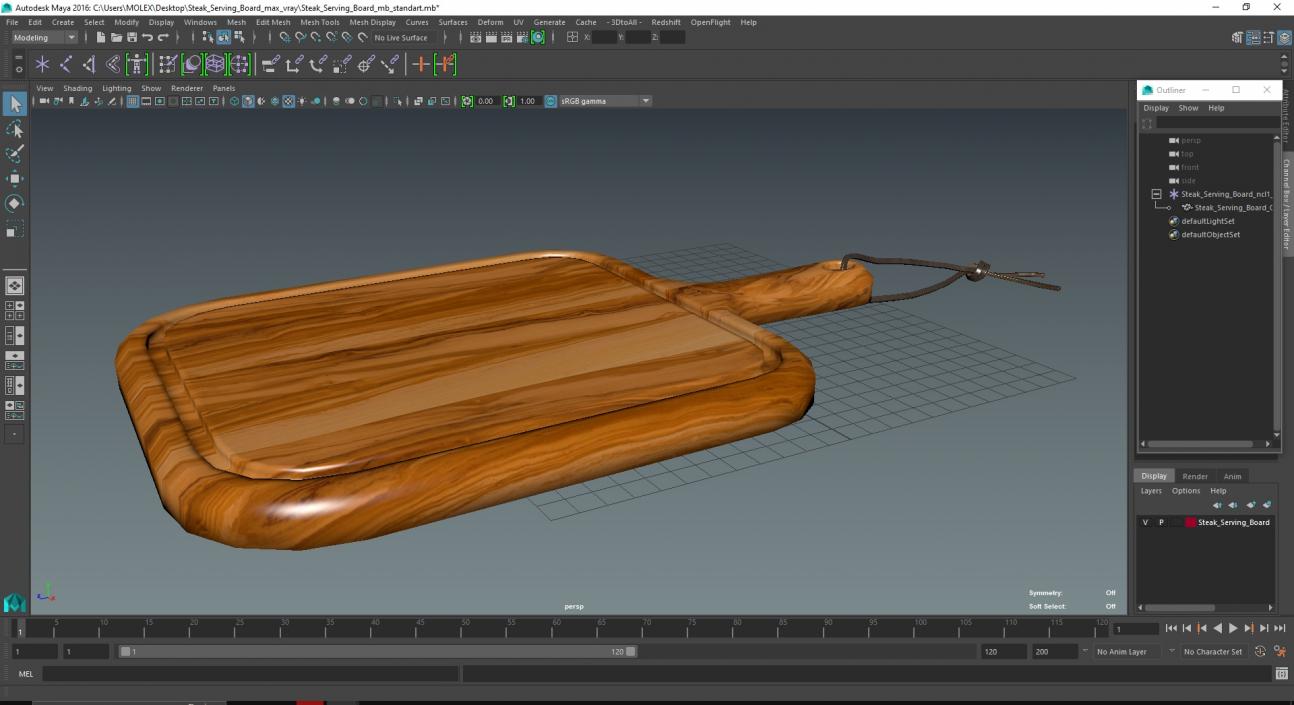 Steak Serving Board 3D model