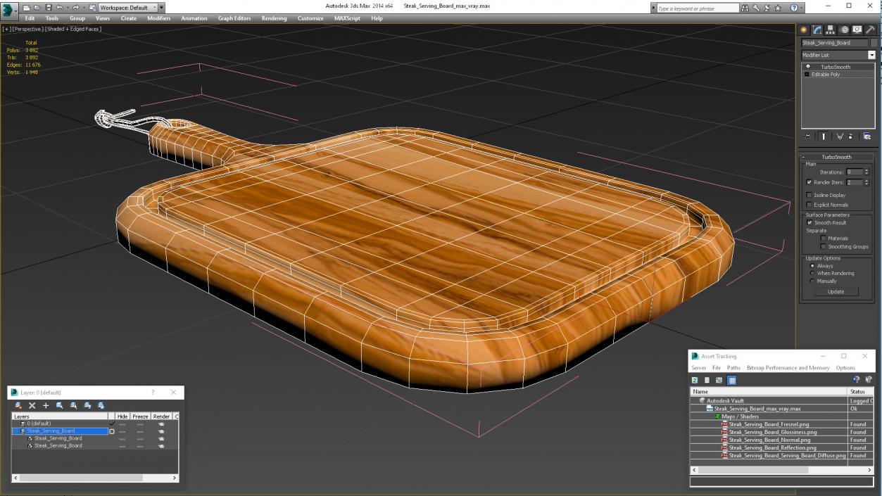 Steak Serving Board 3D model