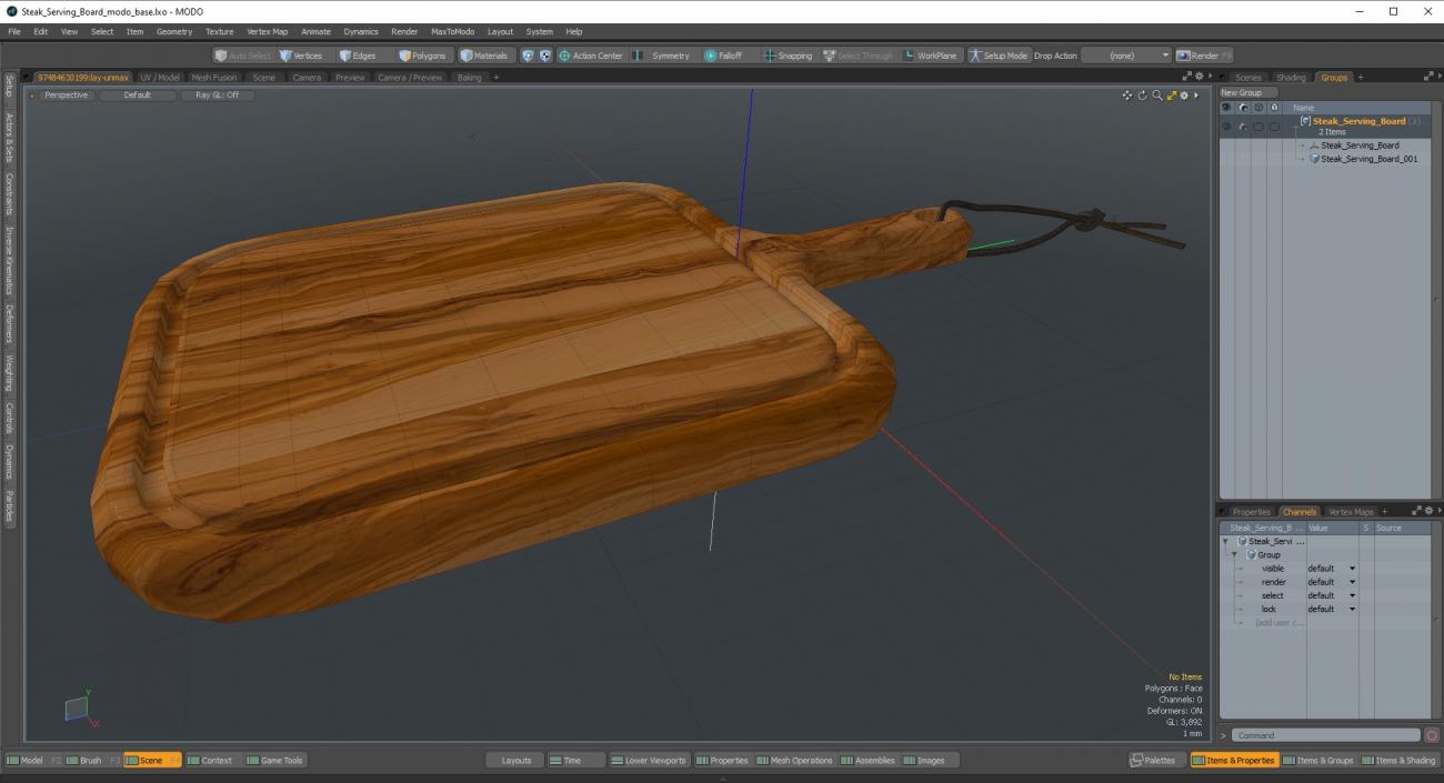 Steak Serving Board 3D model