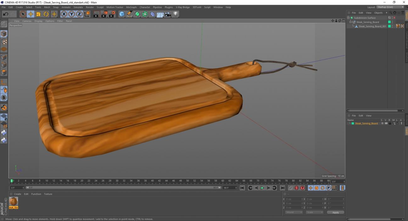 Steak Serving Board 3D model