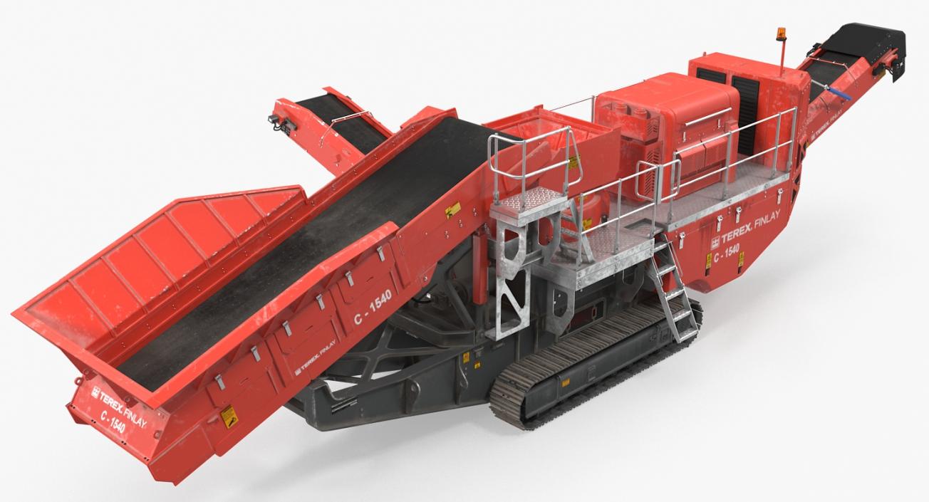 Terex Finlay Hydraulic Cone Crusher Machine Dirty 3D model