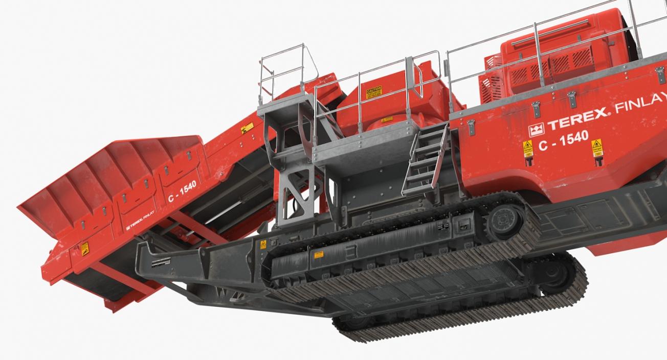 Terex Finlay Hydraulic Cone Crusher Machine Dirty 3D model