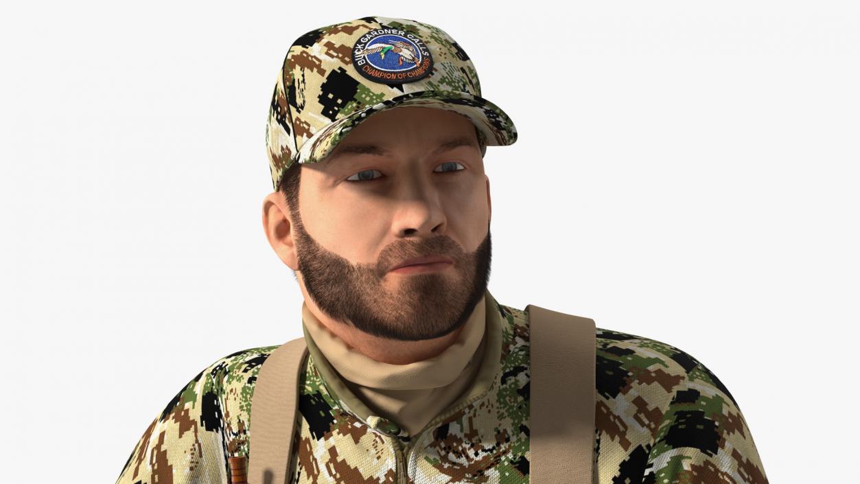 Creeping Duck Hunter in Forest Camo Fur 3D model