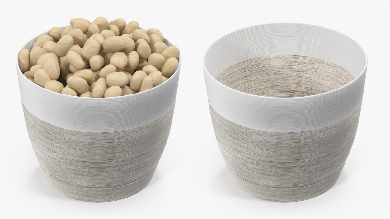 3D model Pot with Stones