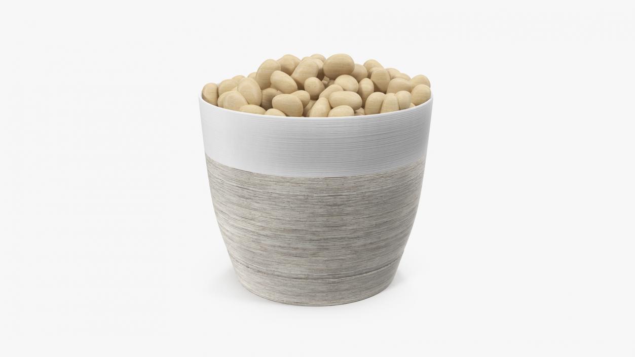 3D model Pot with Stones