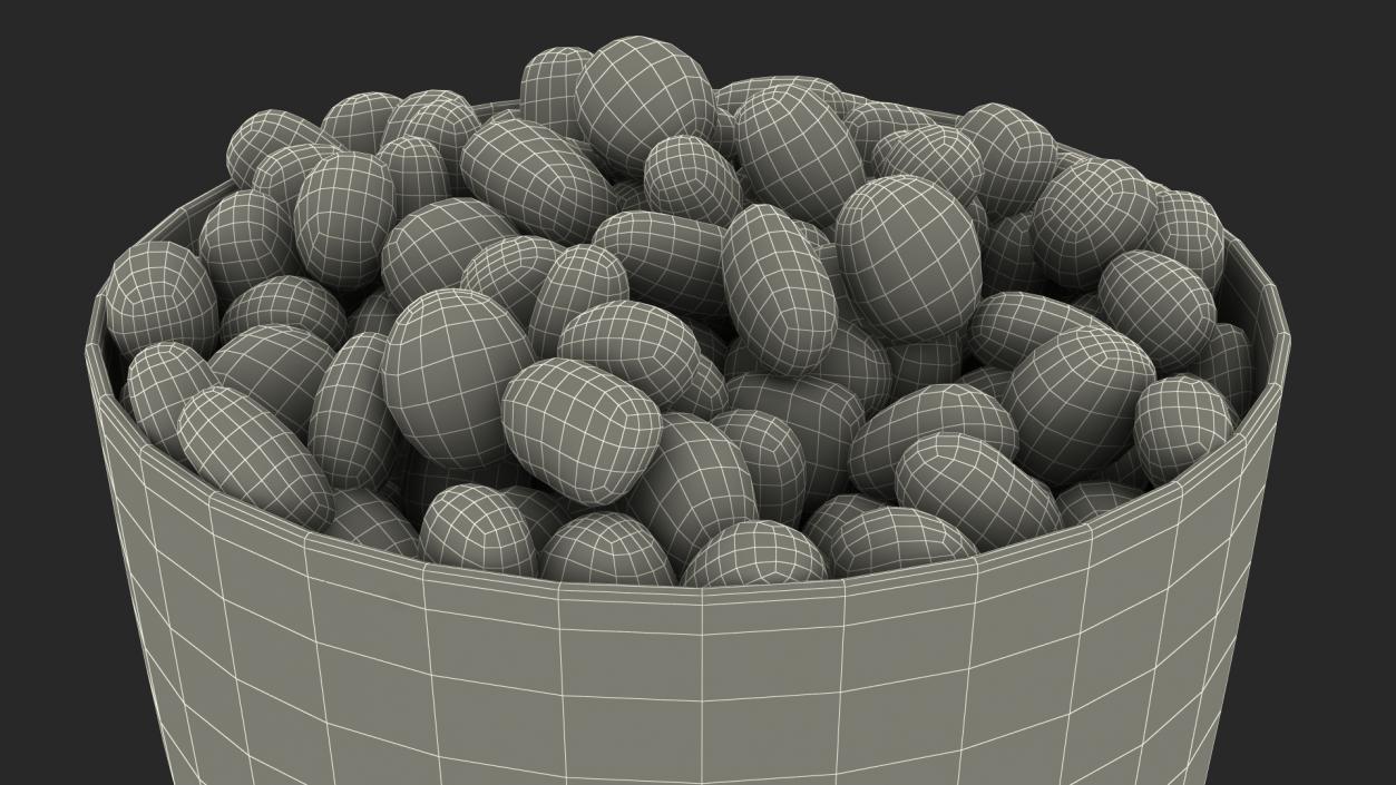 3D model Pot with Stones