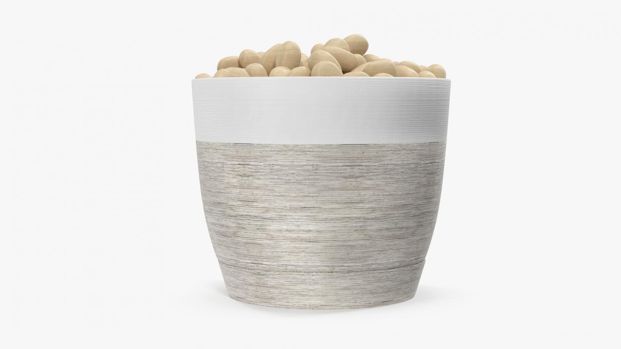 3D model Pot with Stones