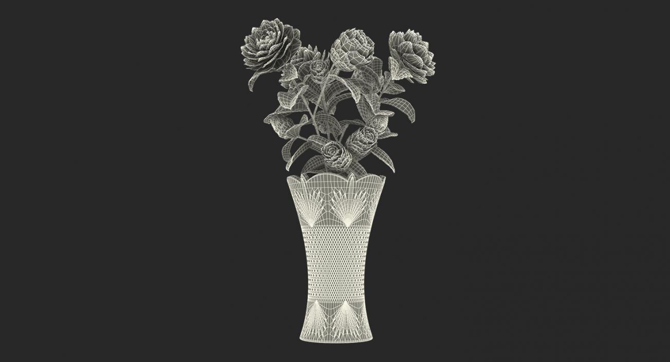 Flower Bouquet in Vase 3D