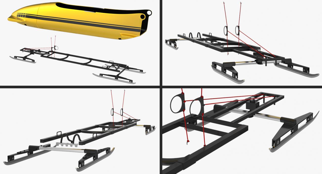 Bobsled Four Person Generic 3D