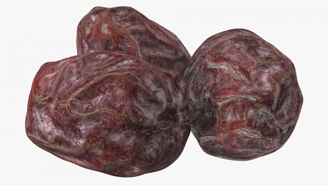 3D Dried Date Fruits Set