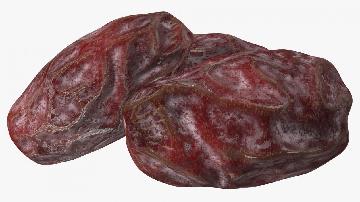 3D Dried Date Fruits Set