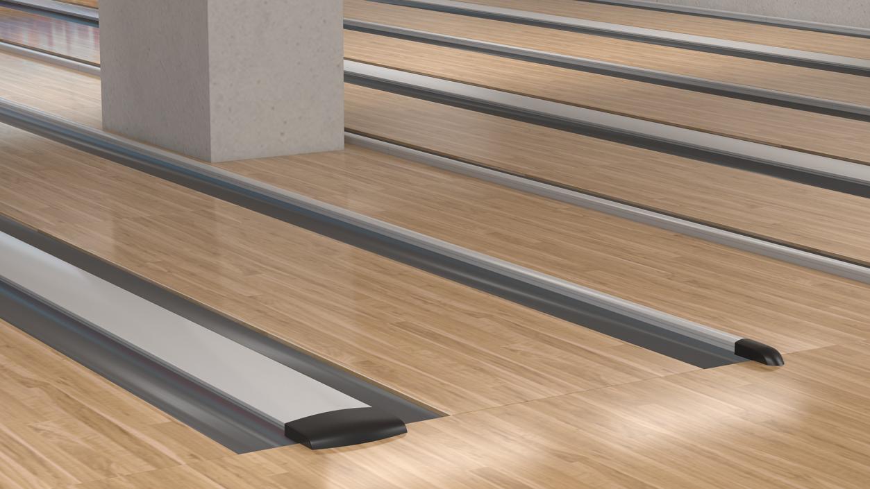 Empty Bowling Center Interior 3D model