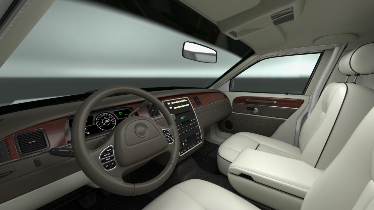 Generic Limousine White Rigged 2 3D