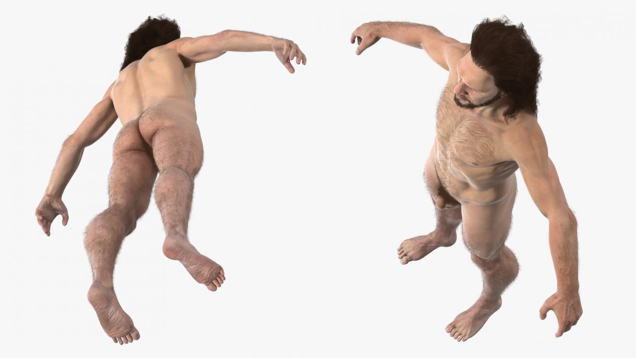 Cromagnon Man Rigged Fur 3D model