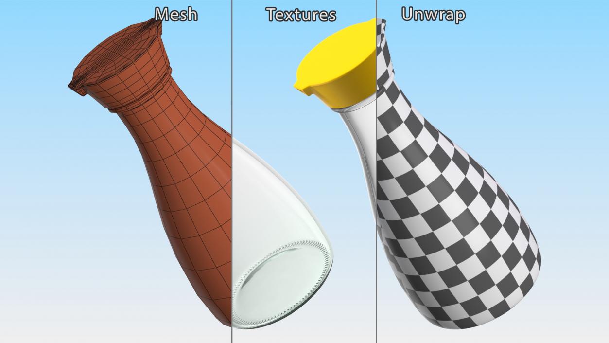 3D Empty Sauce Bottle model