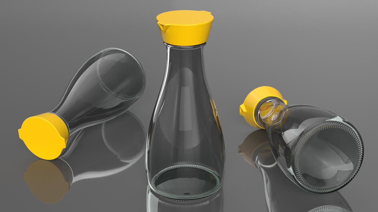 3D Empty Sauce Bottle model