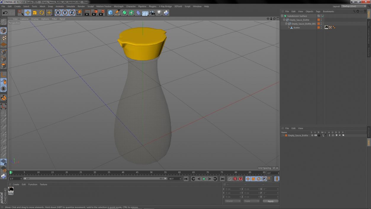 3D Empty Sauce Bottle model