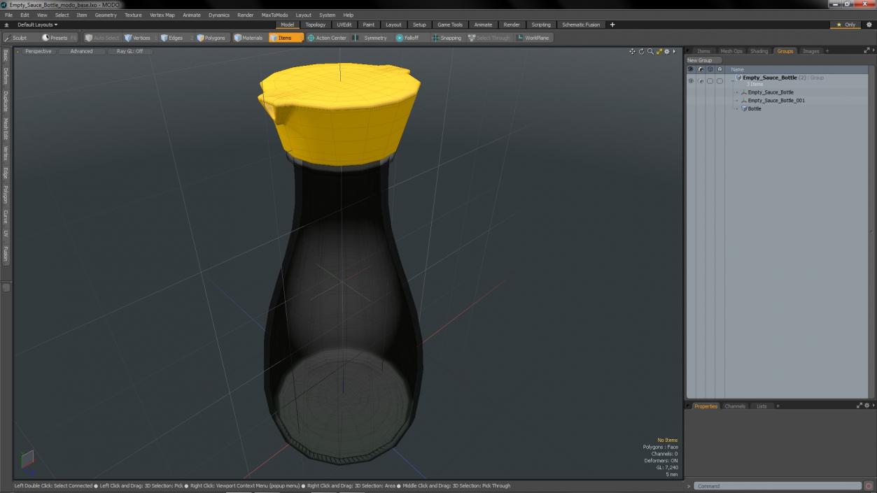 3D Empty Sauce Bottle model