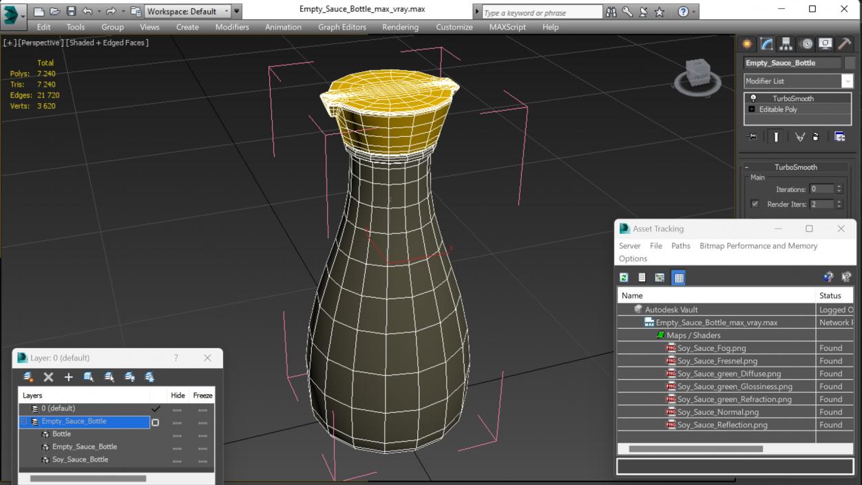 3D Empty Sauce Bottle model