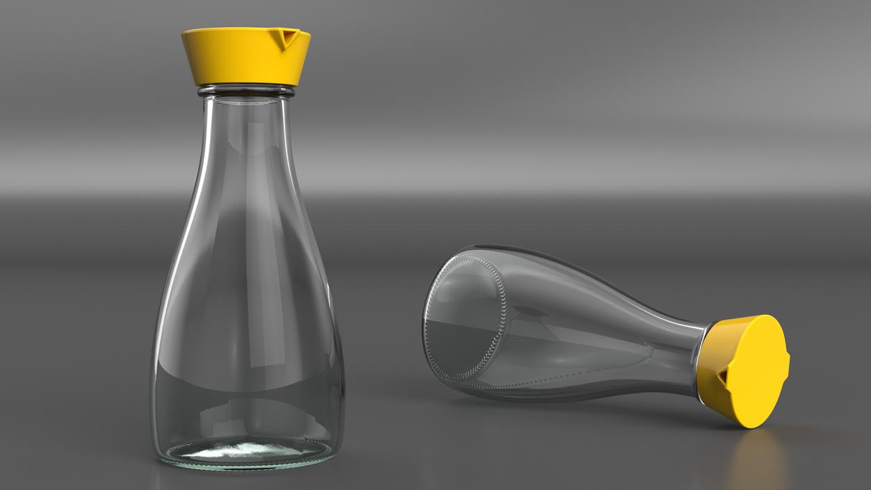 3D Empty Sauce Bottle model