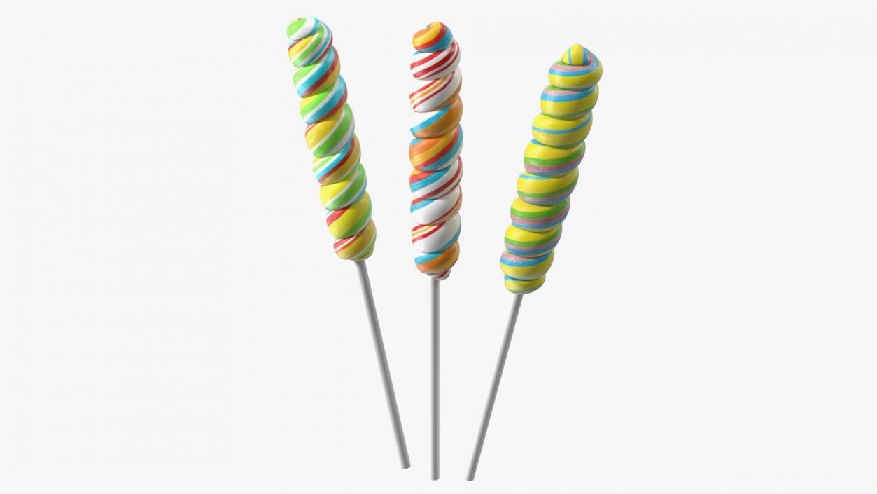 3D Three Mini Twist Lollypop Candy