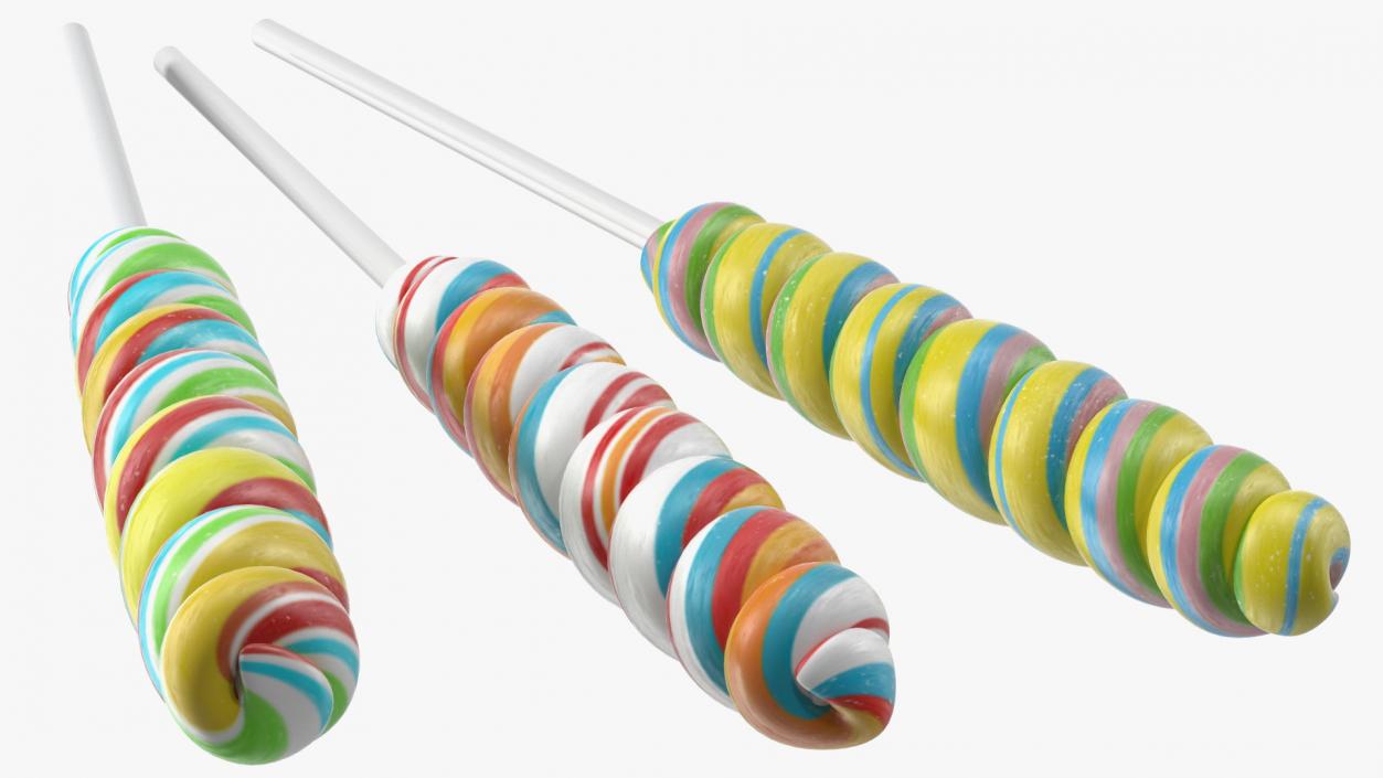 3D Three Mini Twist Lollypop Candy