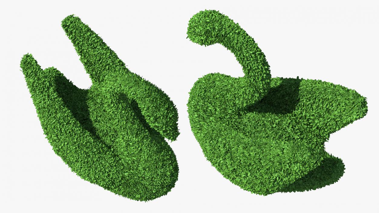 Swan Topiary Sculpture 3D