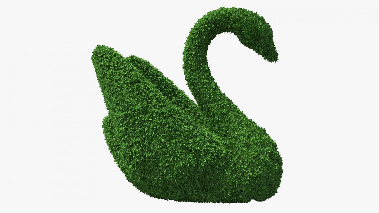 Swan Topiary Sculpture 3D