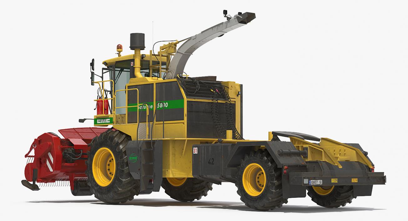 Harvester CMC Saturne 5800 Dirty Rigged 3D model