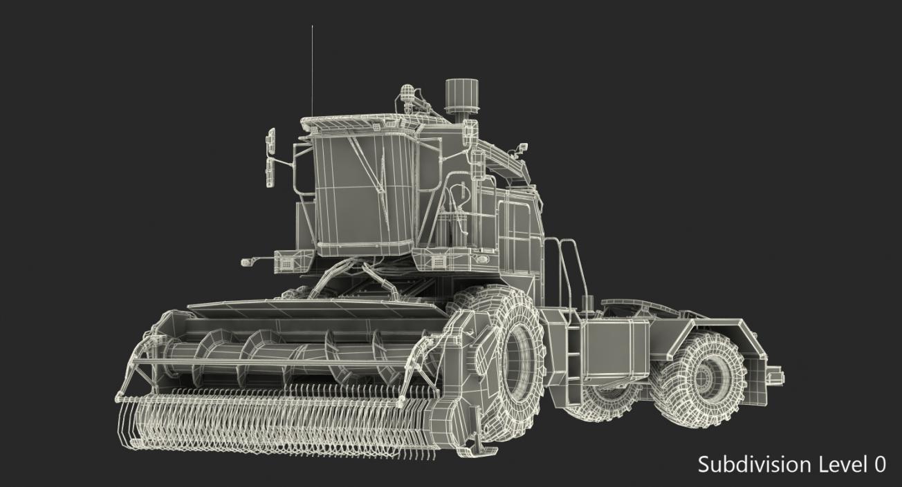 Harvester CMC Saturne 5800 Dirty Rigged 3D model