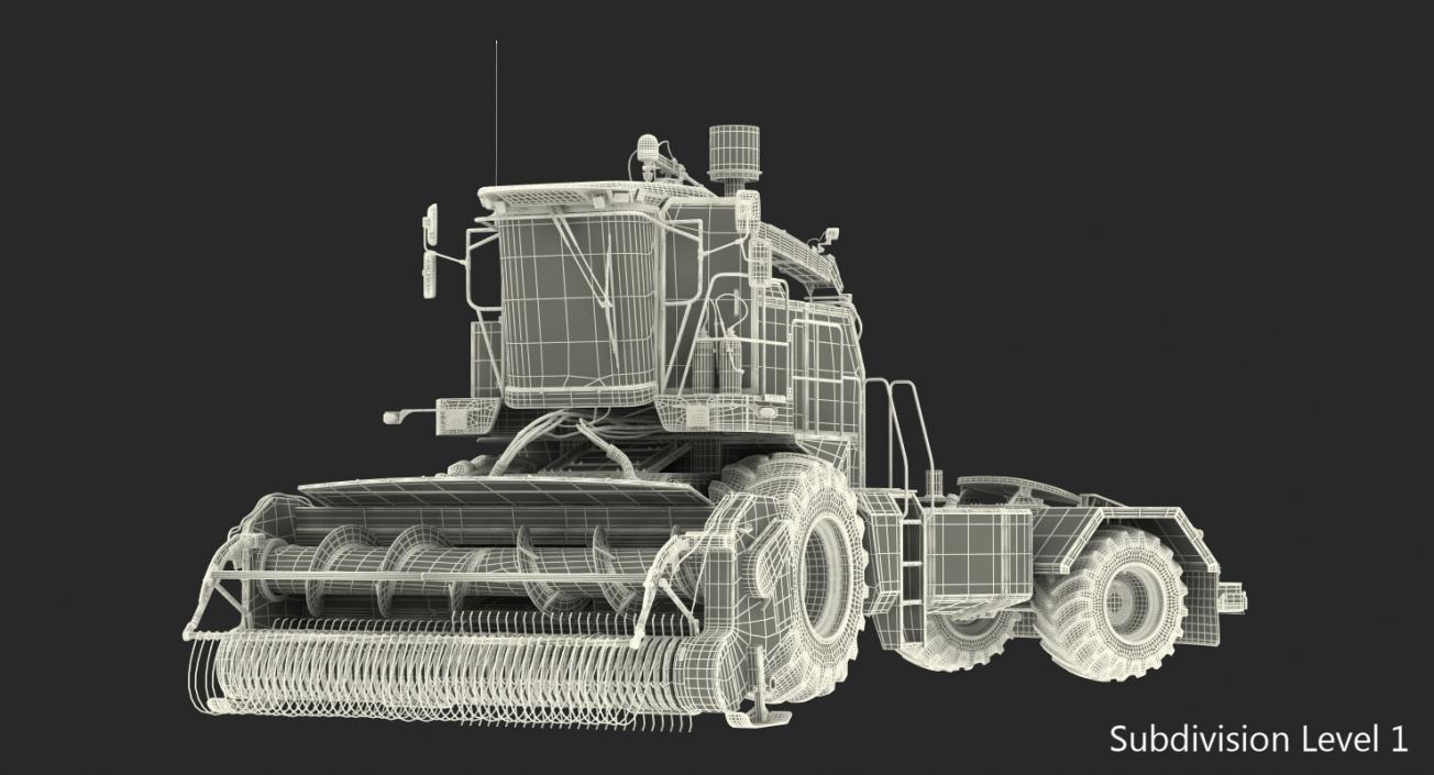 Harvester CMC Saturne 5800 Dirty Rigged 3D model