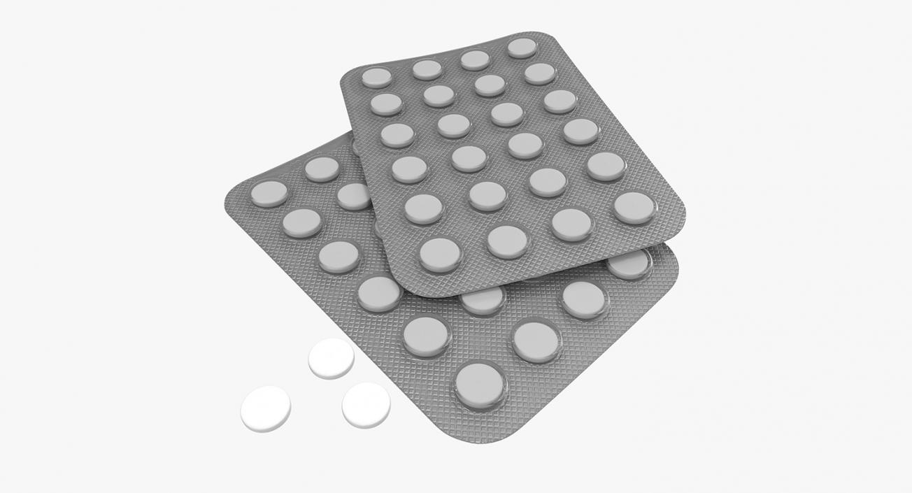 Pills Packs Collection 3 3D model