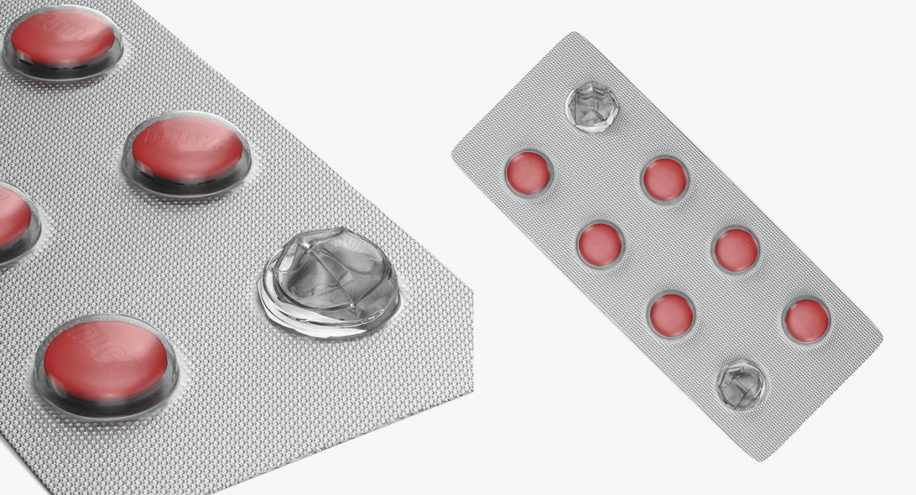 Pills Packs Collection 3 3D model