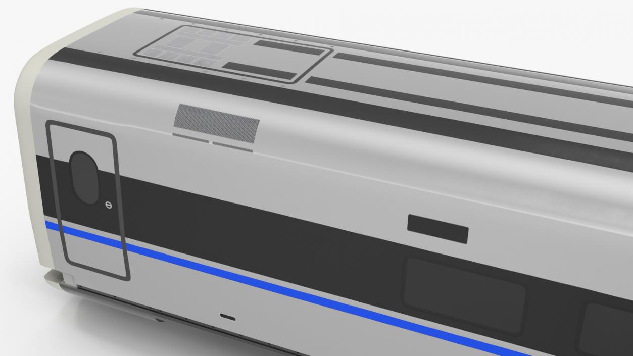 High Speed Bullet Train Wagon Electric Drive 3D model