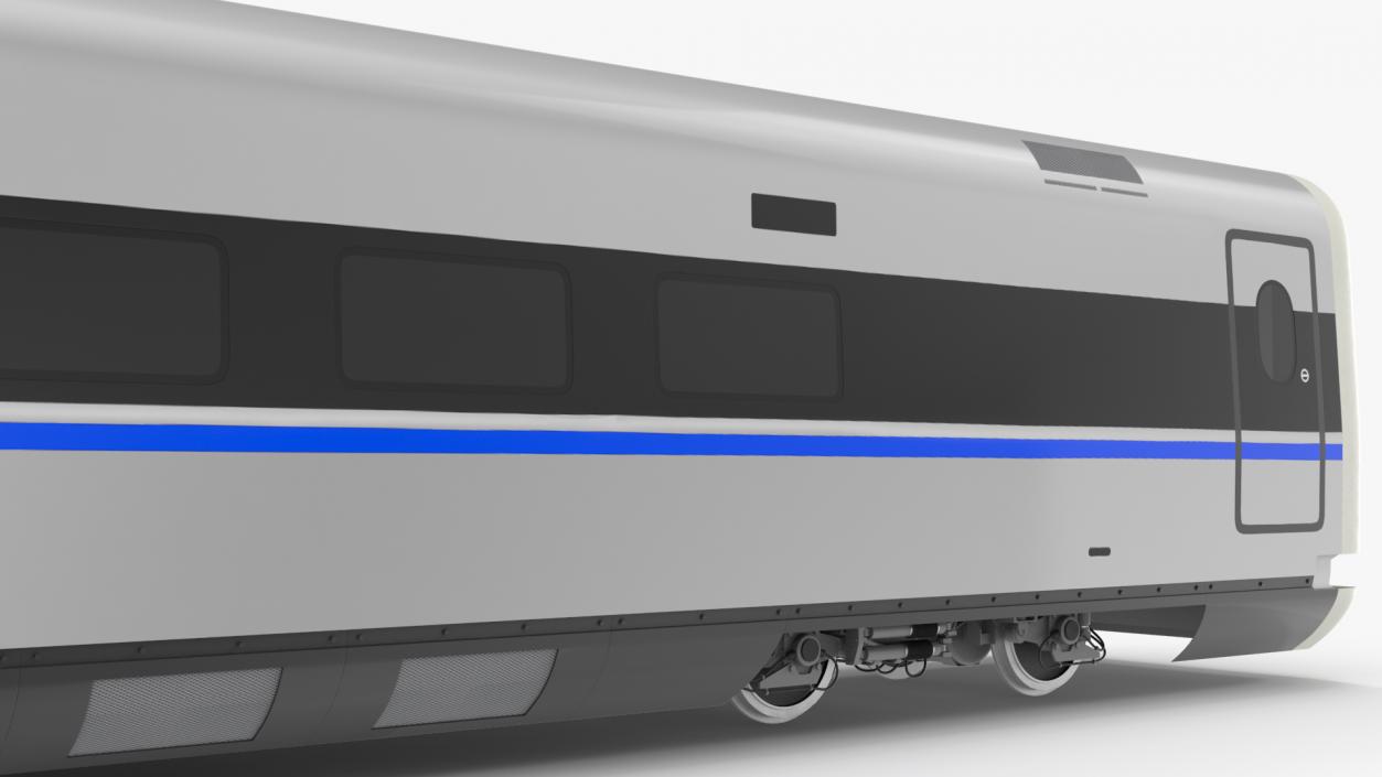 High Speed Bullet Train Wagon Electric Drive 3D model