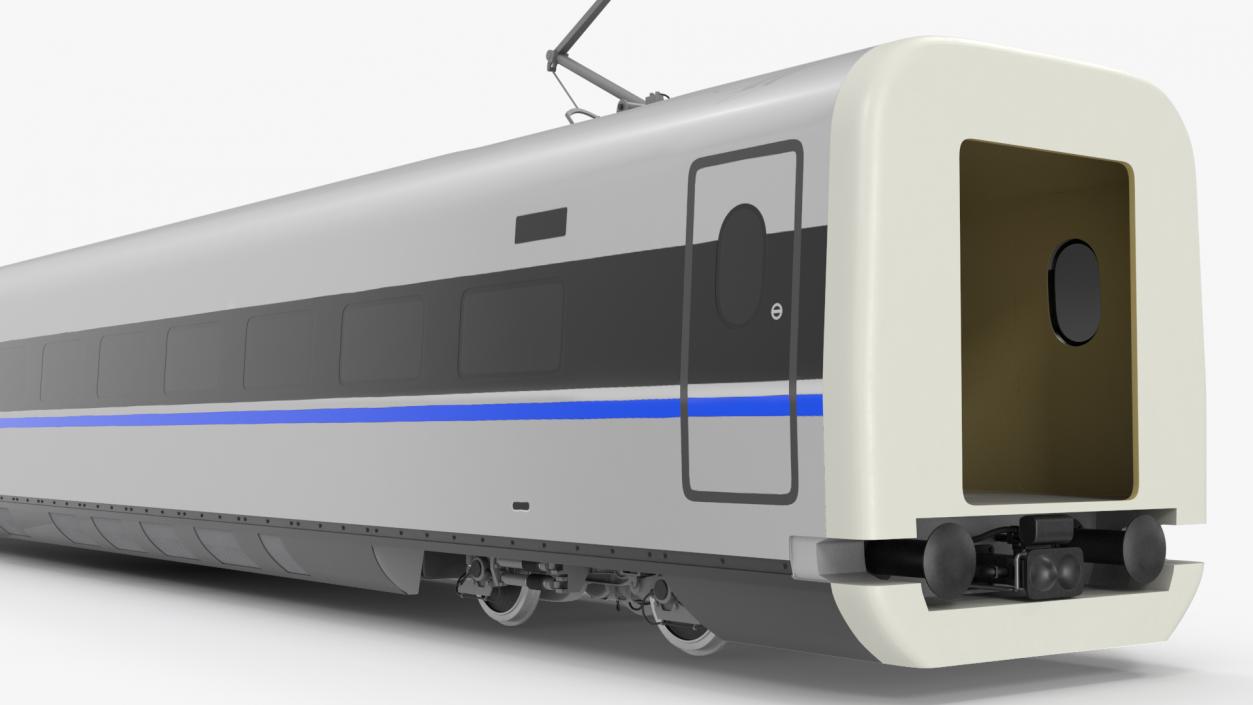 High Speed Bullet Train Wagon Electric Drive 3D model