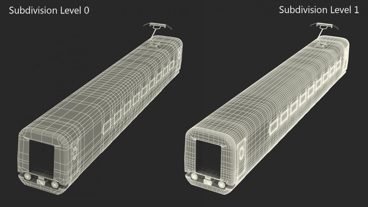 High Speed Bullet Train Wagon Electric Drive 3D model