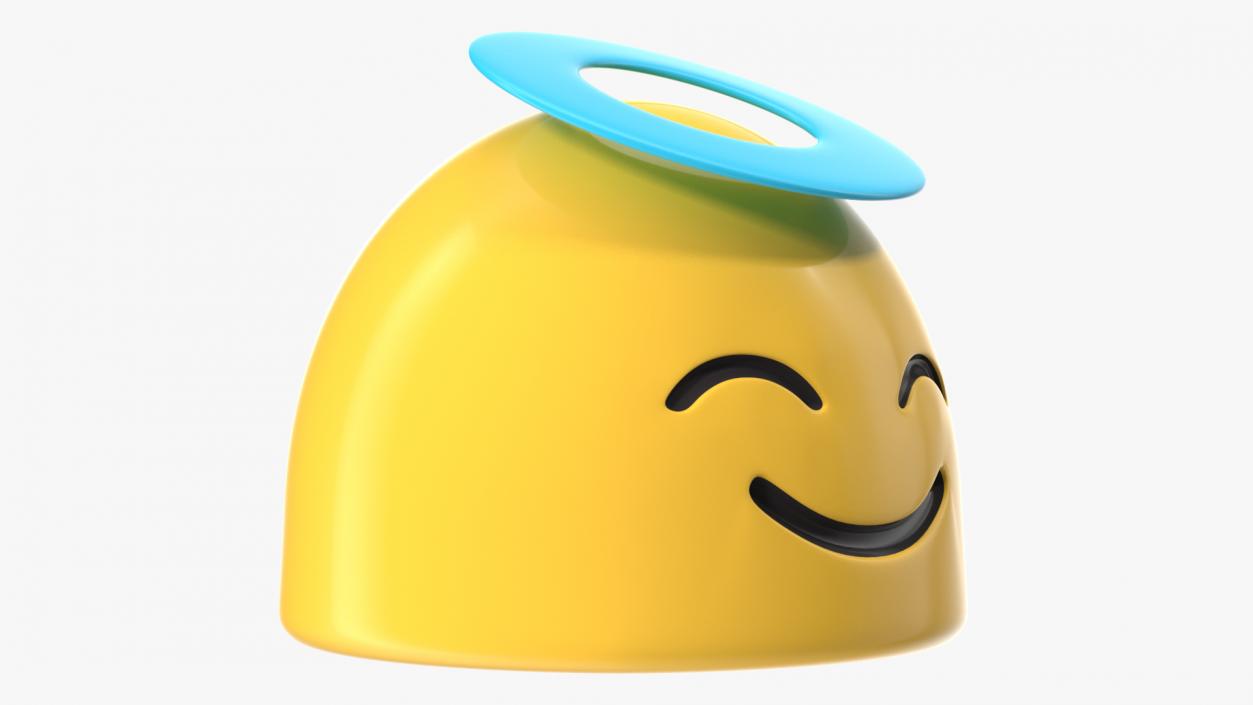 3D Halo Face Android Emoji model