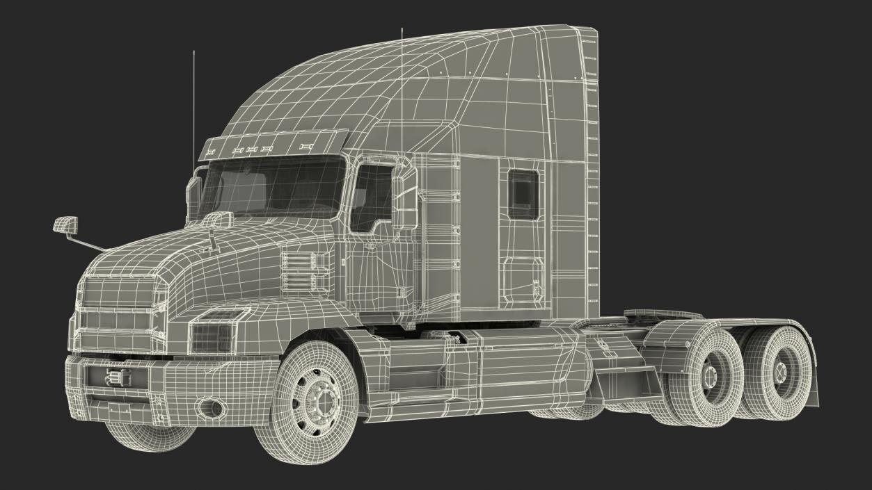 Semi Truck Generic Simple Interior 3D model