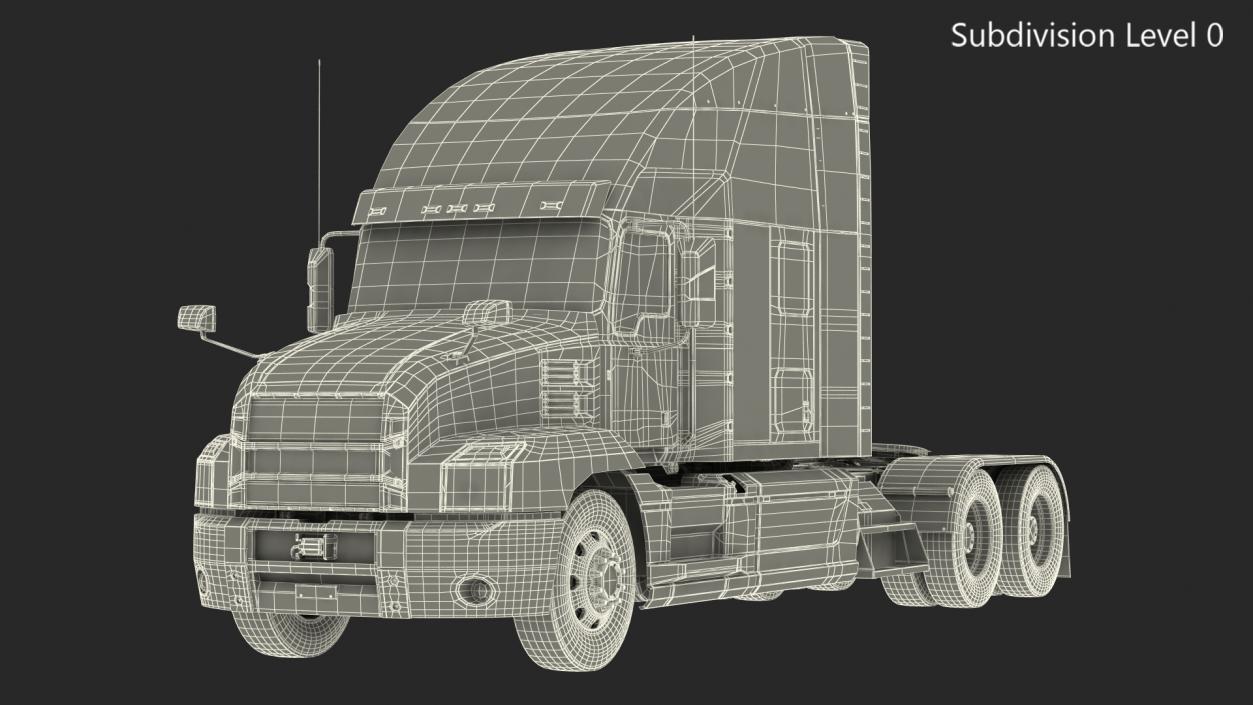 Semi Truck Generic Simple Interior 3D model