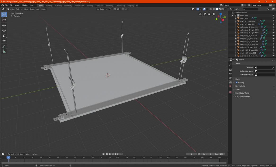 Armstrong Light Panel ON 3D model