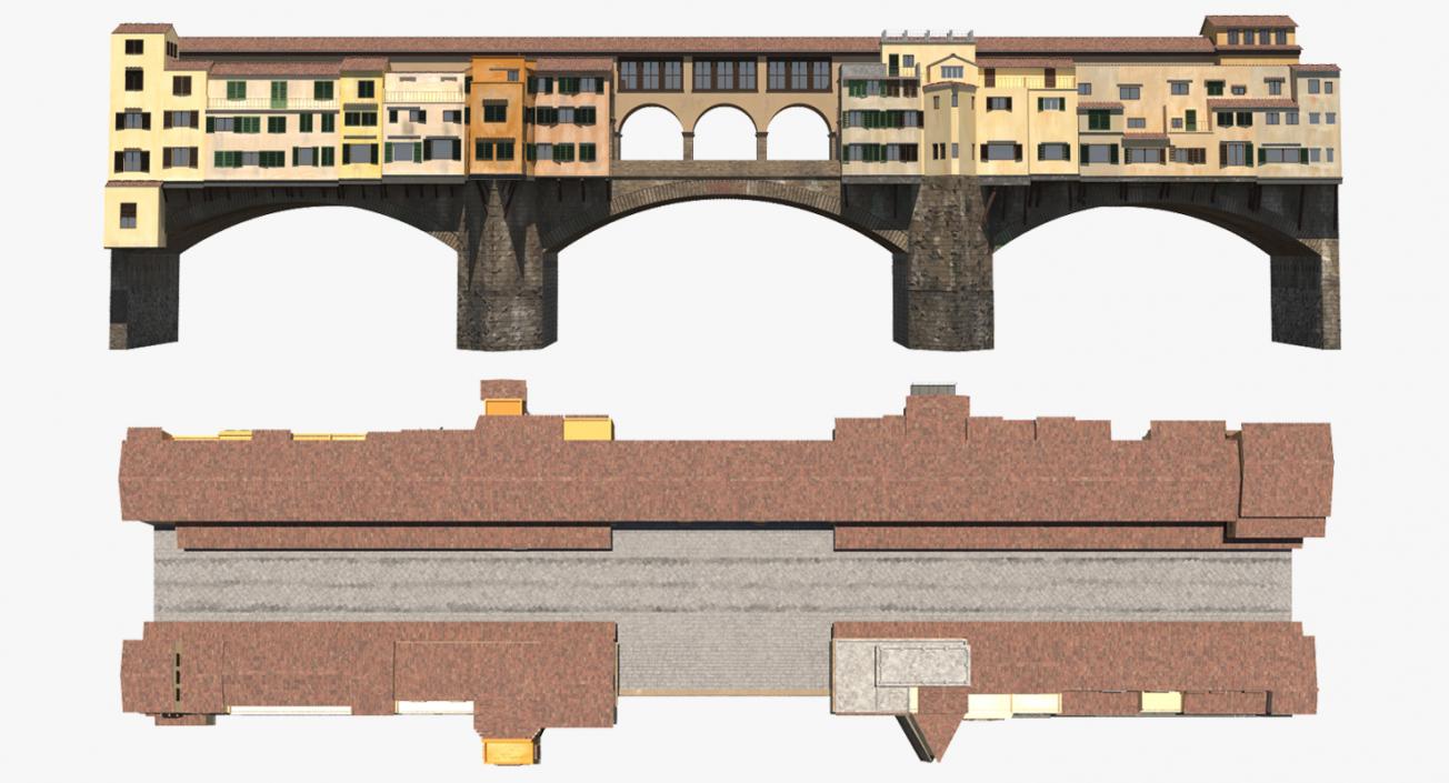 Ponte Vecchio Bridge Florence 3D model