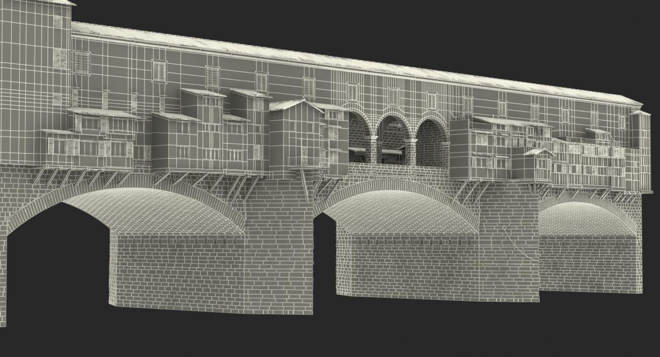 Ponte Vecchio Bridge Florence 3D model