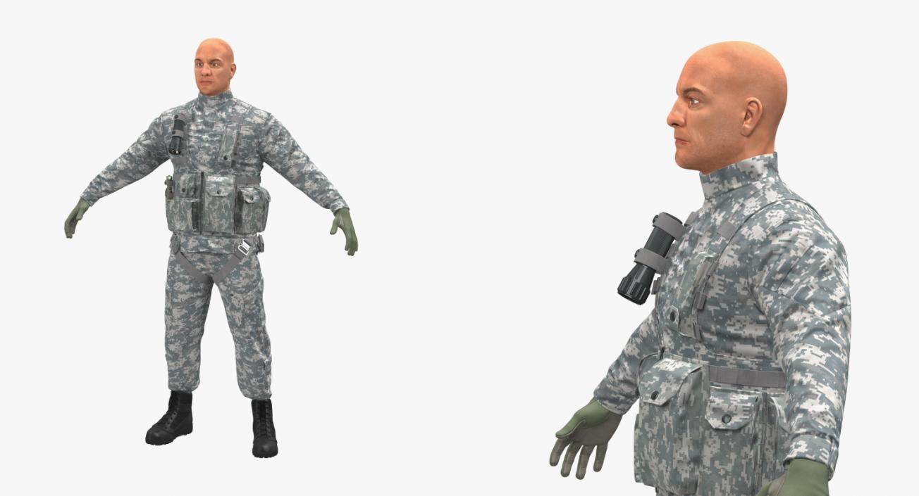 US Helicopter Pilot Camo 3D model