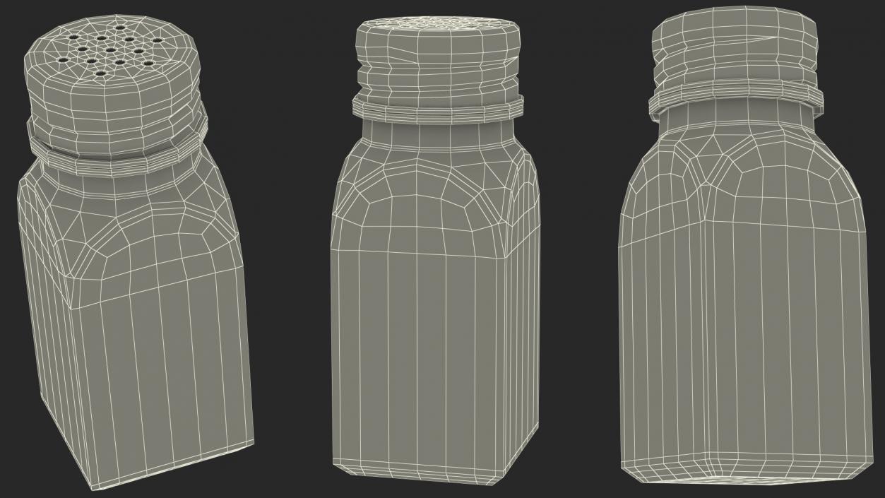 Square Glass Salt Shaker 3D model