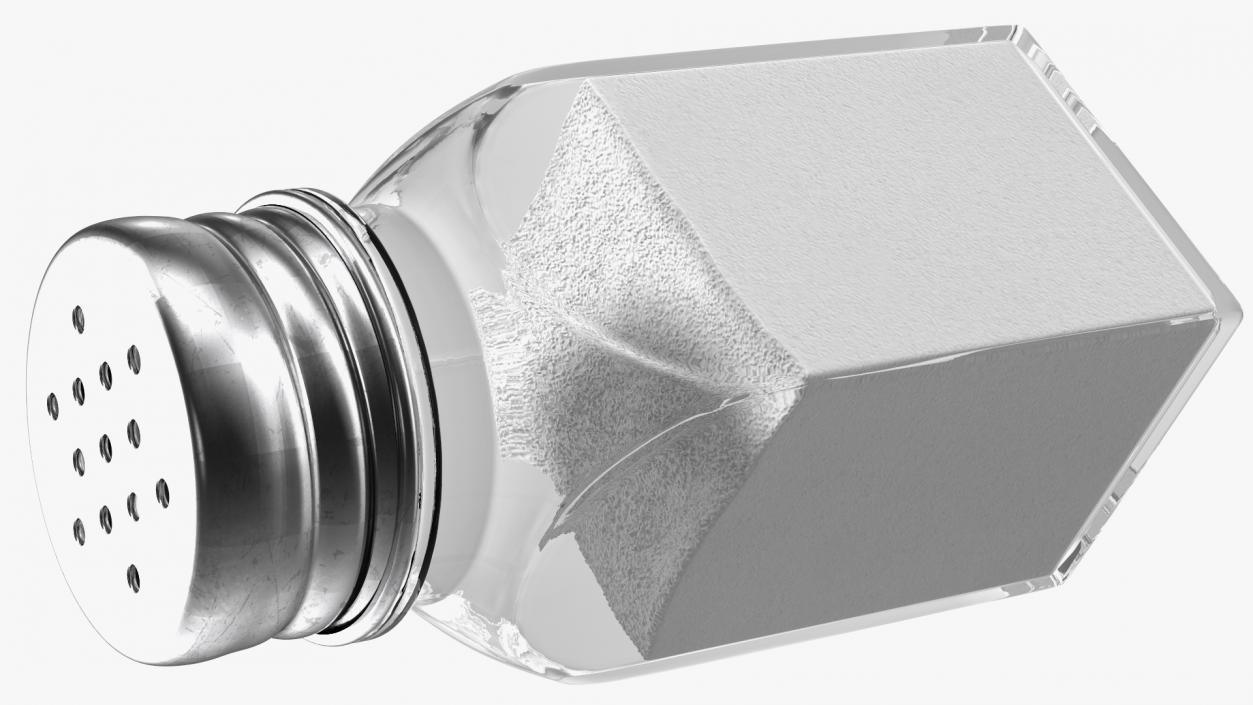 Square Glass Salt Shaker 3D model